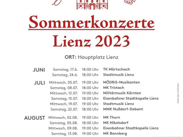 Plakat Sommerkonzerte 2023